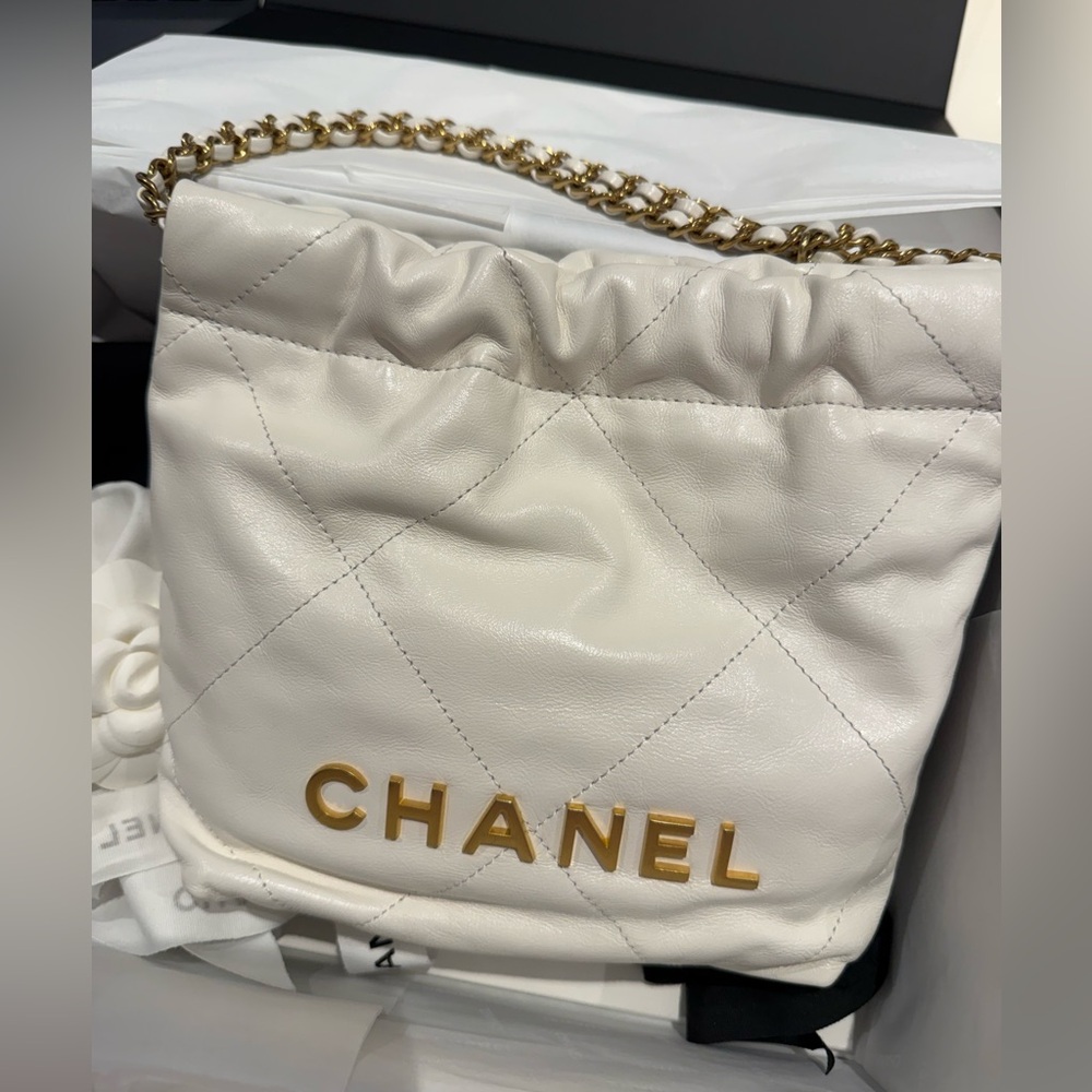 CHANEL 22 Chain Hobo Quilted Calfskin Mini crossbody bag